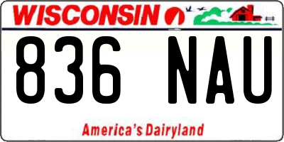 WI license plate 836NAU