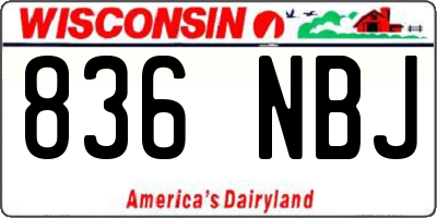 WI license plate 836NBJ