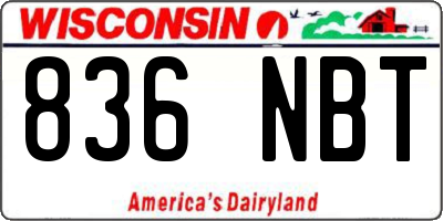 WI license plate 836NBT