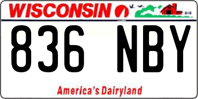 WI license plate 836NBY