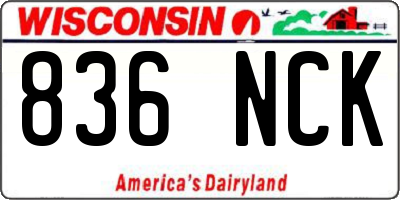 WI license plate 836NCK
