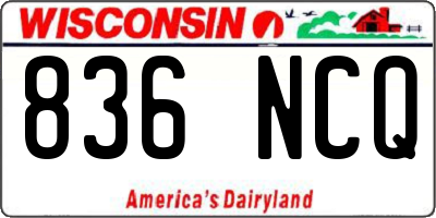 WI license plate 836NCQ
