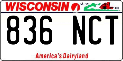 WI license plate 836NCT