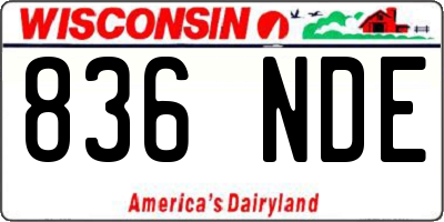 WI license plate 836NDE