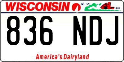 WI license plate 836NDJ