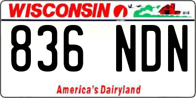 WI license plate 836NDN