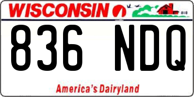 WI license plate 836NDQ