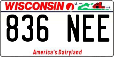 WI license plate 836NEE