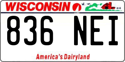 WI license plate 836NEI