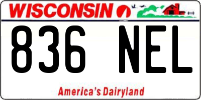 WI license plate 836NEL