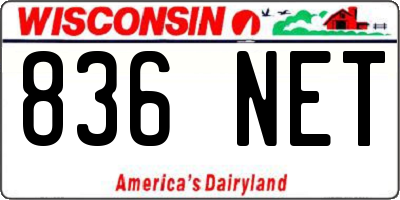 WI license plate 836NET
