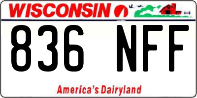 WI license plate 836NFF