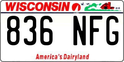 WI license plate 836NFG