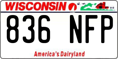 WI license plate 836NFP
