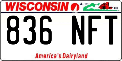 WI license plate 836NFT