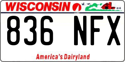 WI license plate 836NFX