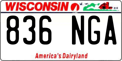 WI license plate 836NGA