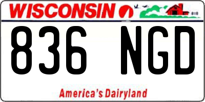 WI license plate 836NGD