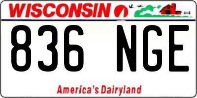 WI license plate 836NGE