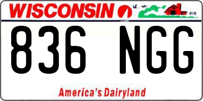 WI license plate 836NGG