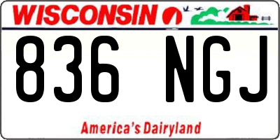 WI license plate 836NGJ