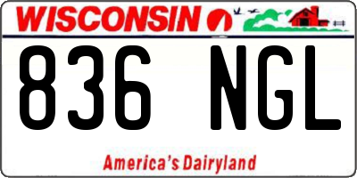 WI license plate 836NGL