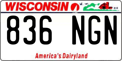 WI license plate 836NGN