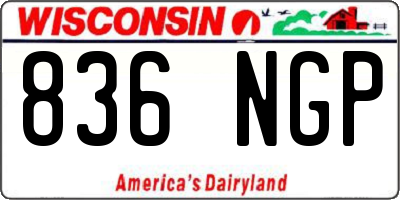 WI license plate 836NGP