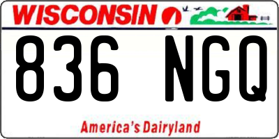 WI license plate 836NGQ
