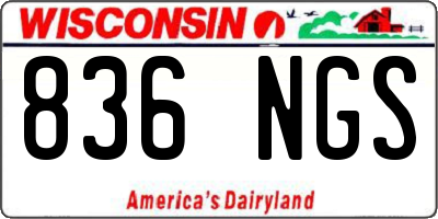 WI license plate 836NGS