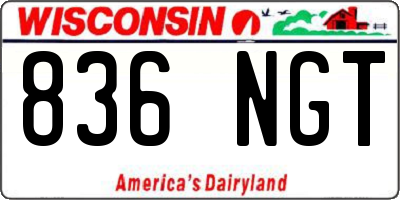 WI license plate 836NGT
