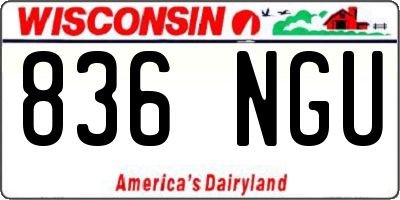 WI license plate 836NGU