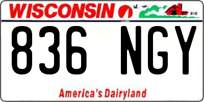 WI license plate 836NGY