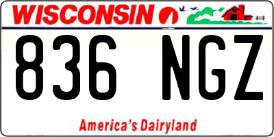 WI license plate 836NGZ