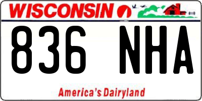 WI license plate 836NHA