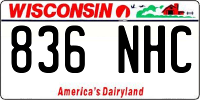 WI license plate 836NHC