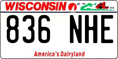 WI license plate 836NHE