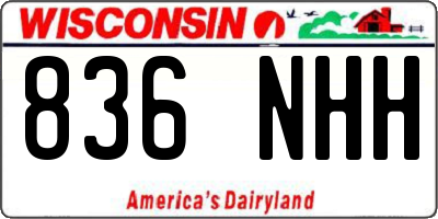 WI license plate 836NHH