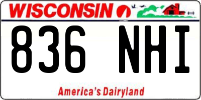 WI license plate 836NHI