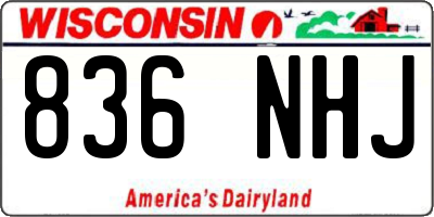 WI license plate 836NHJ