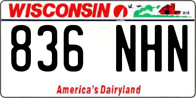 WI license plate 836NHN