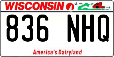 WI license plate 836NHQ