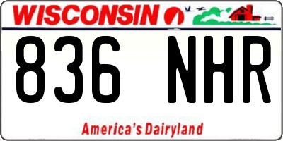WI license plate 836NHR