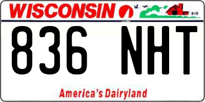 WI license plate 836NHT