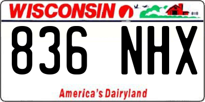WI license plate 836NHX