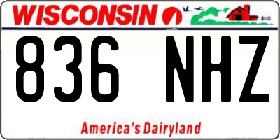 WI license plate 836NHZ