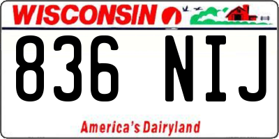 WI license plate 836NIJ