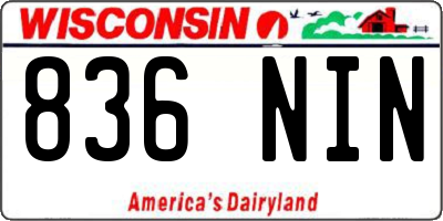 WI license plate 836NIN