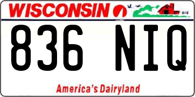 WI license plate 836NIQ