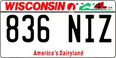 WI license plate 836NIZ
